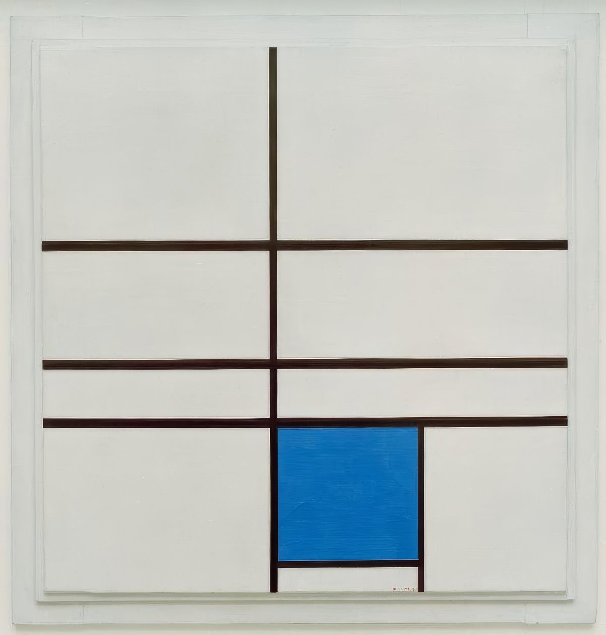 Komposition mit Blau von Piet Mondrian