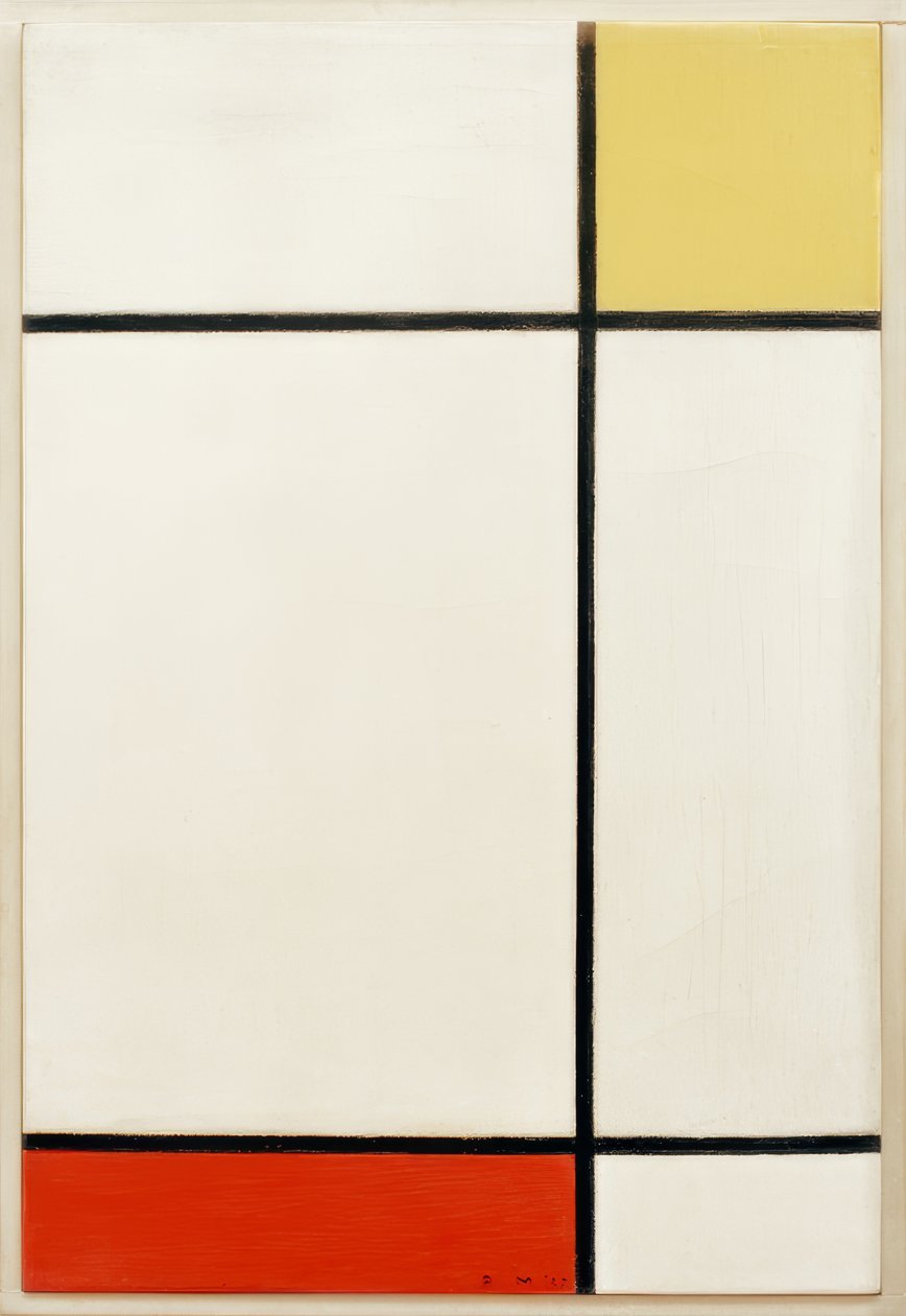 Komposition mit Gelb und Rot von Piet Mondrian