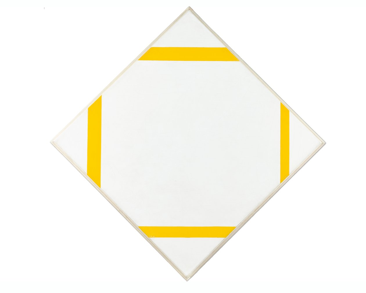 Rautenkomposition mit vier gelben Linien, 1933 von Piet Mondrian