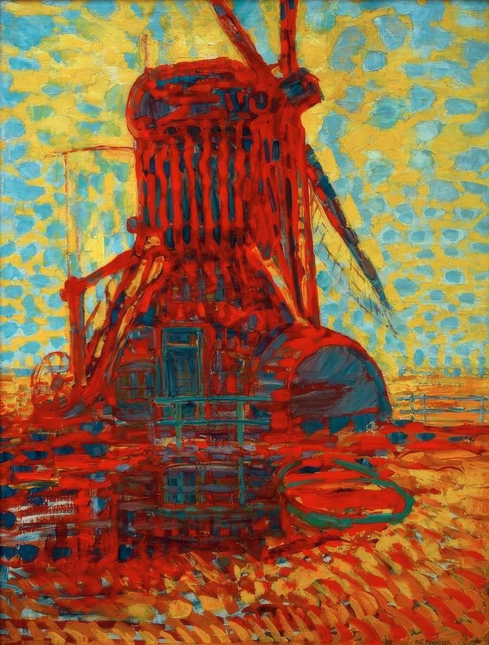 Mühle im Sonnenlicht von Piet Mondrian