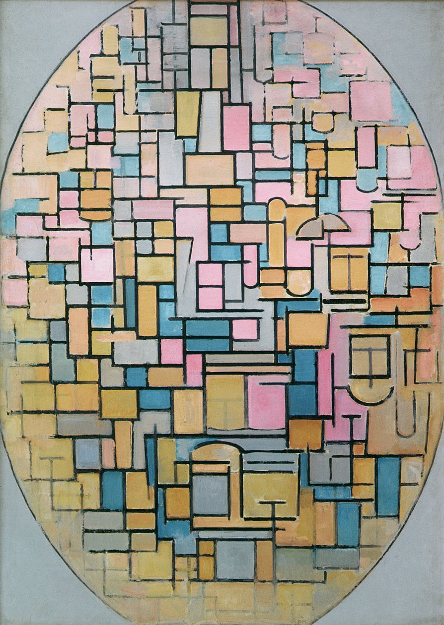 Tableau III: Komposition im Oval, 1914 von Piet Mondrian