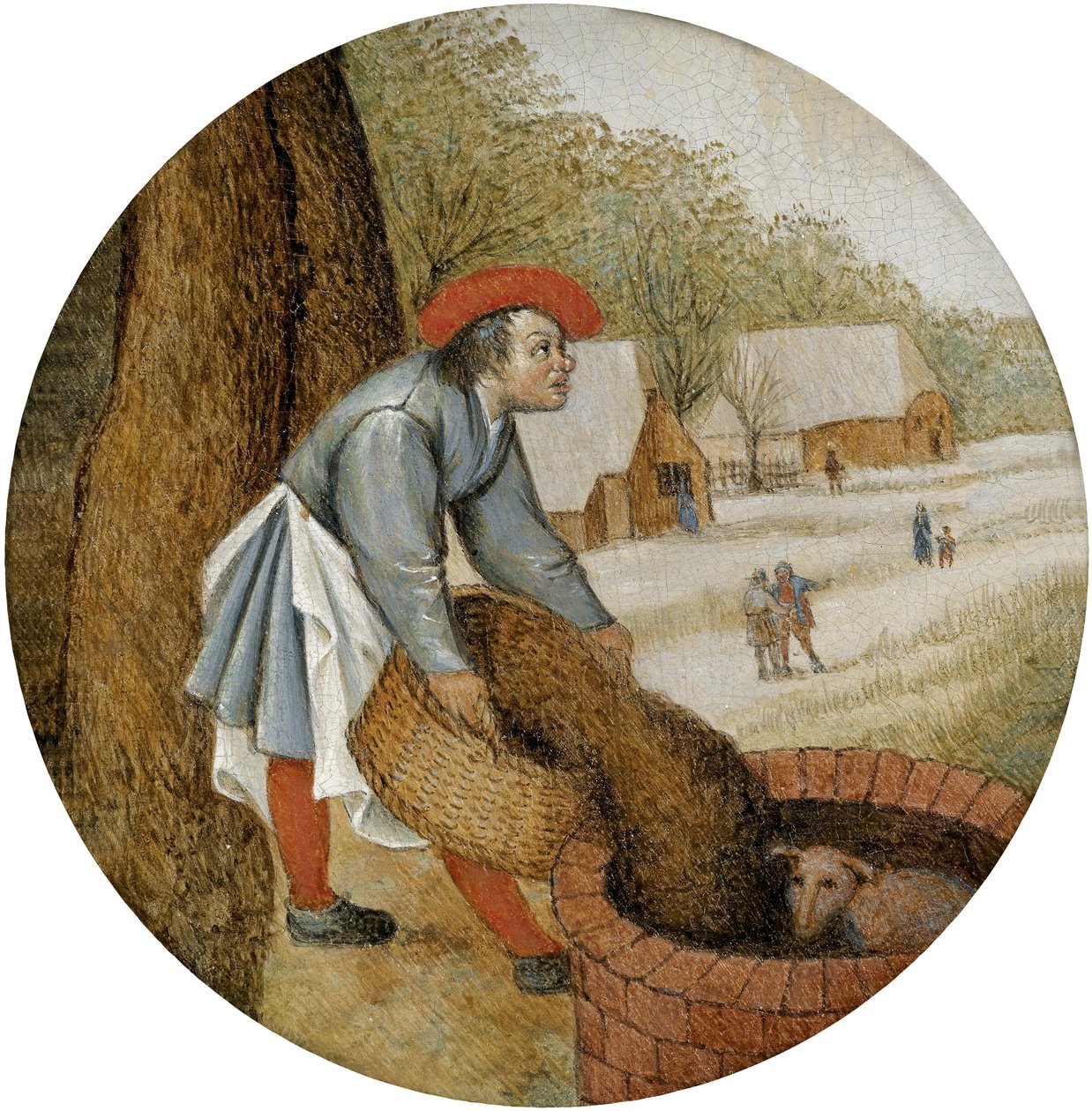 Der Bauer gießt die Quellen von Pieter Brueghel the Younger