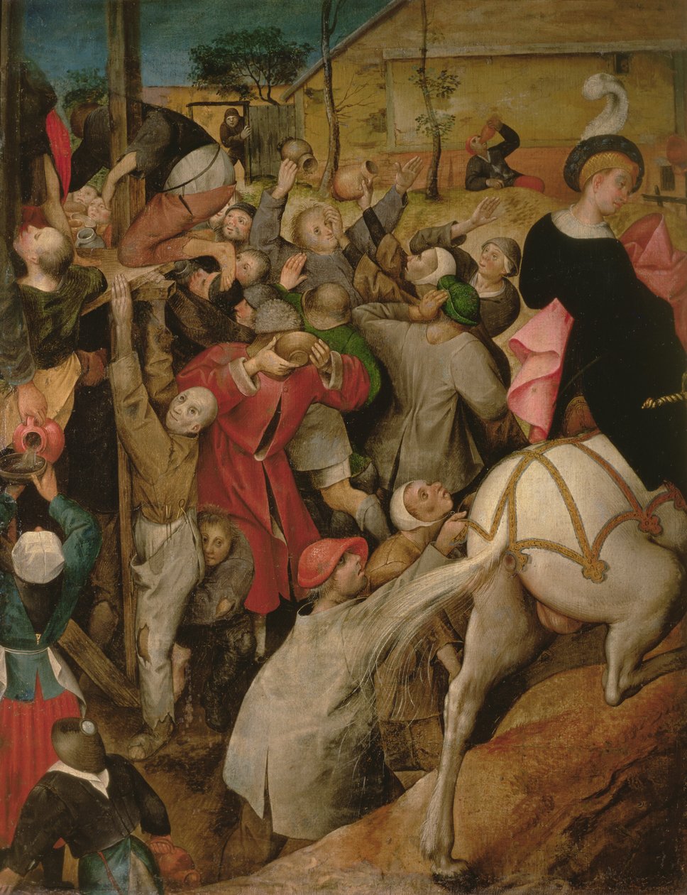 Das Fest des Heiligen Martin (Detail) von Pieter Brueghel the Younger
