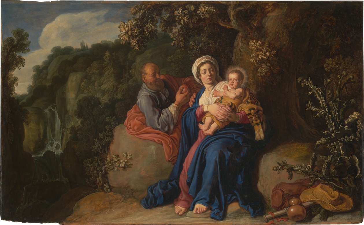 Die Rast auf der Flucht nach Ägypten von Pieter Lastman