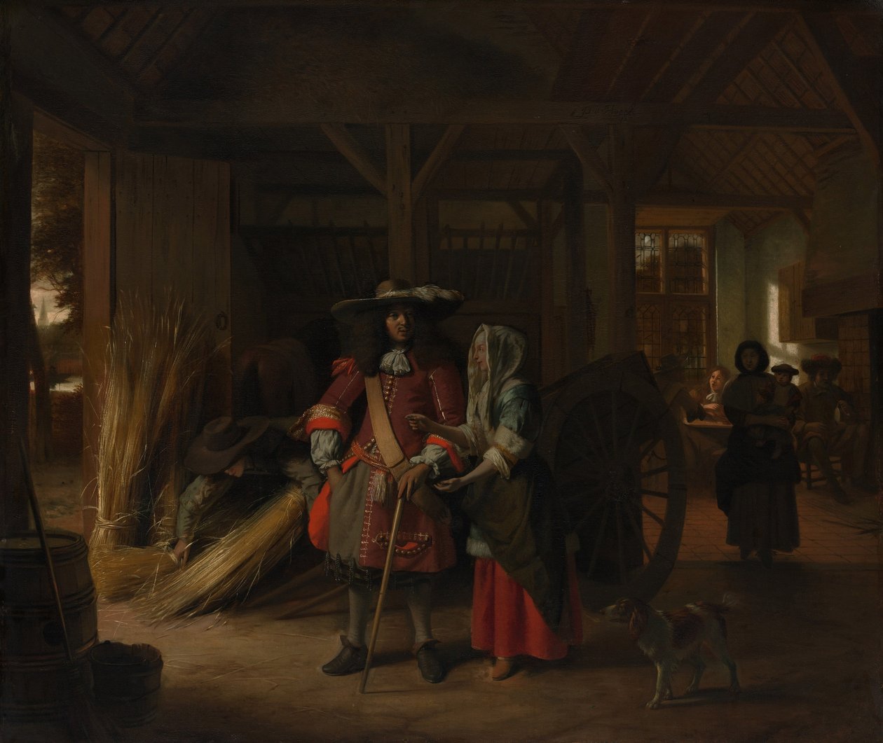 Bezahlung der Wirtin von Pieter de Hooch