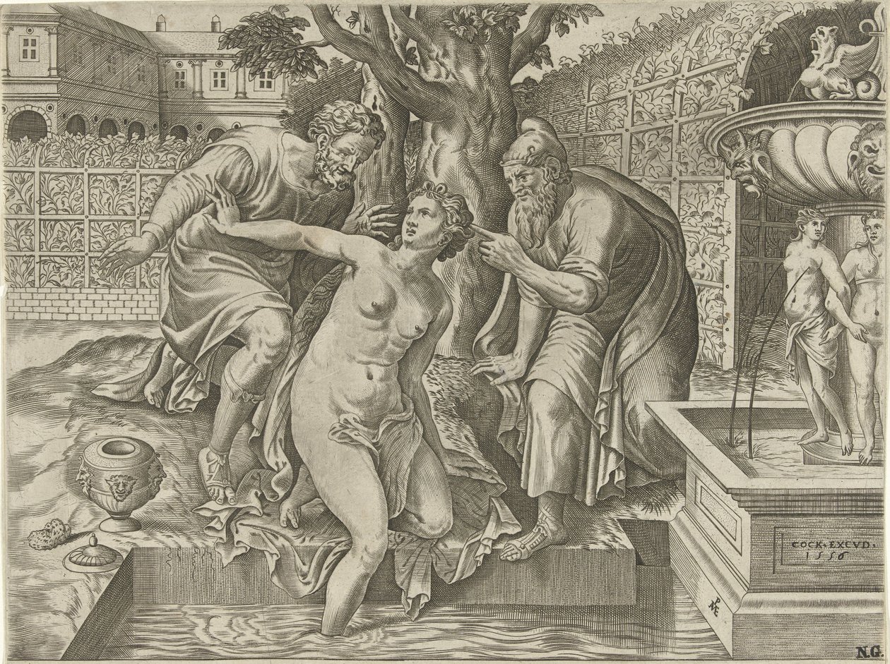 Susanna und die Ältesten von Pieter van der Heyden d