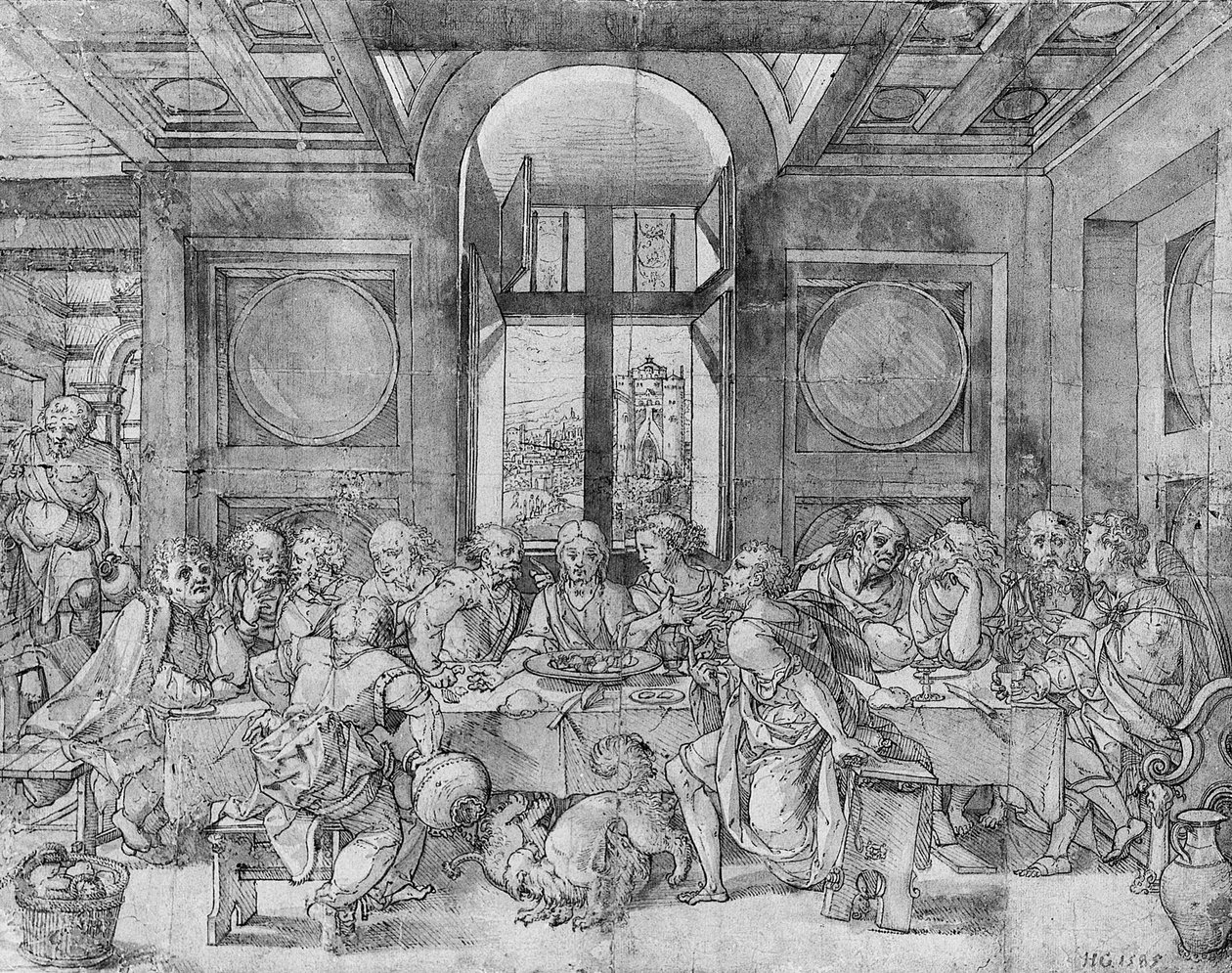 Das letzte Abendmahl von Pieter (circle of) Coecke van Aelst