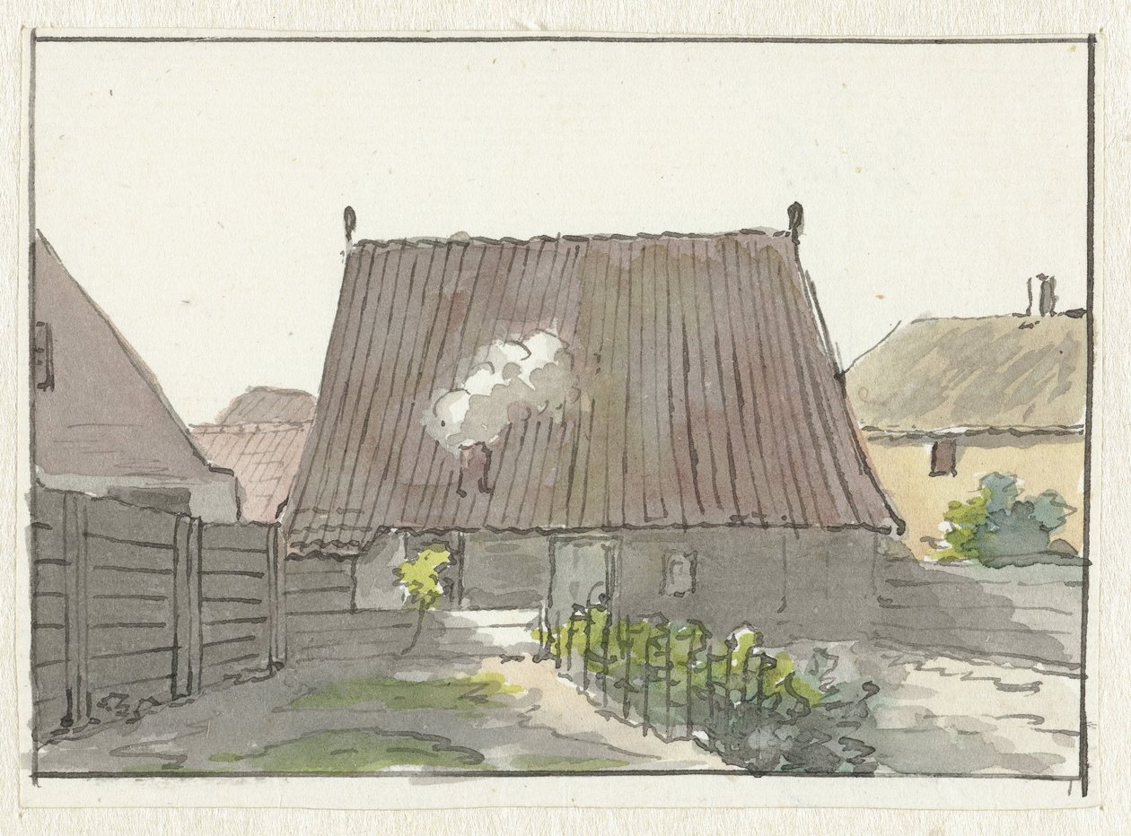 Haus mit Hintergarten von Pieter Bartholomeusz. Barbiers