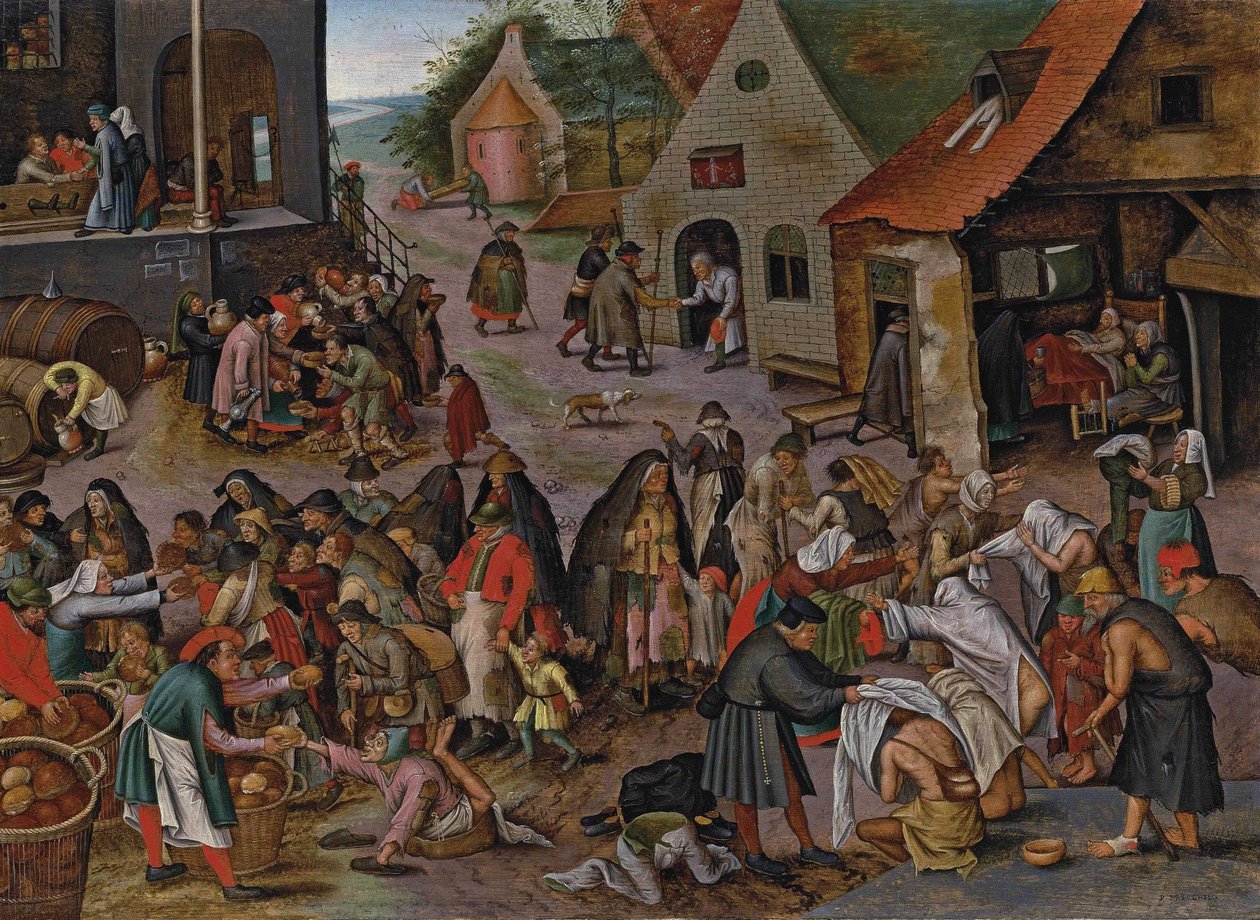 Die sieben Werke der Barmherzigkeit von Pieter Brueghel the Younger