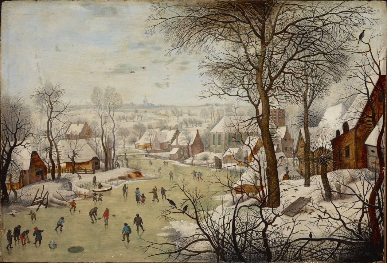 Winterlandschaft mit Vogelfalle von Pieter Brueghel the Younger