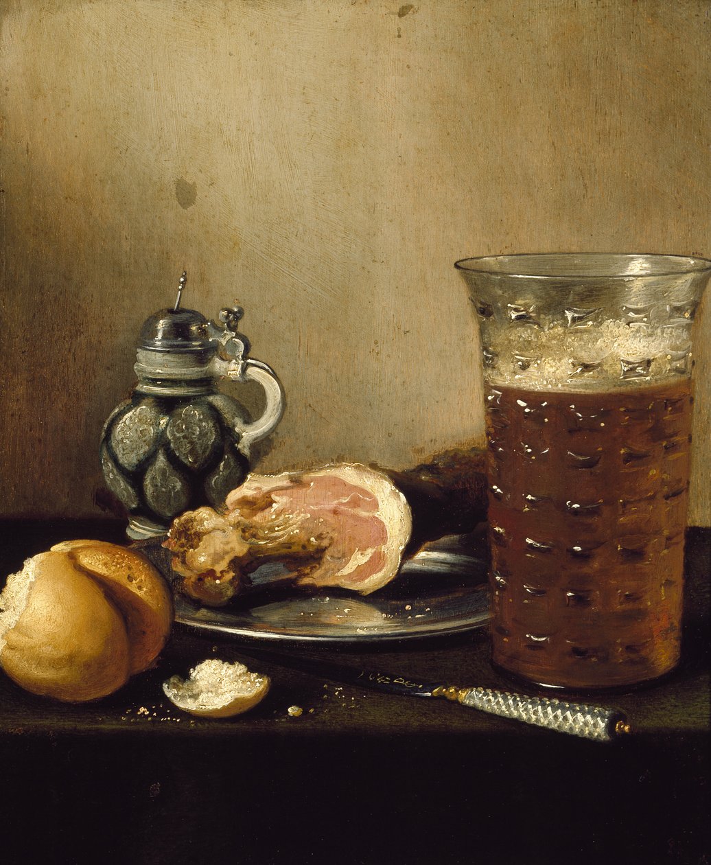 Stillleben mit einem Schinken, 17. Jahrhundert von Pieter Claesz