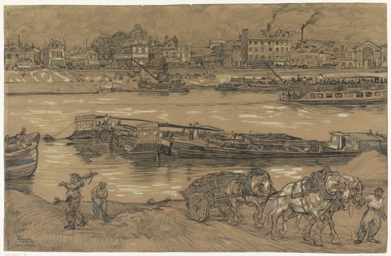 Ansicht des Seine-Ufers von Pieter Dupont