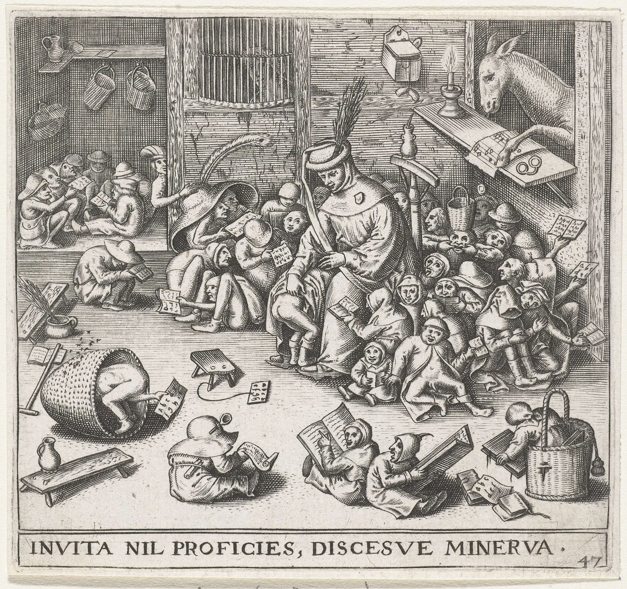Der Esel in der Schule von Pieter Heyden van der