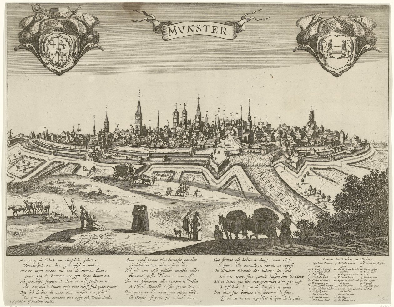 Panorama von Münster von Pieter Nolpe