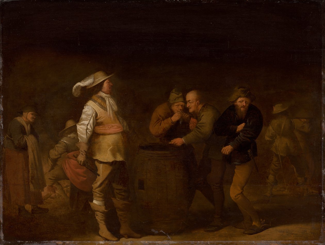 Die Übergabe der Kriegsbeute, um 1635 von Pieter Quast