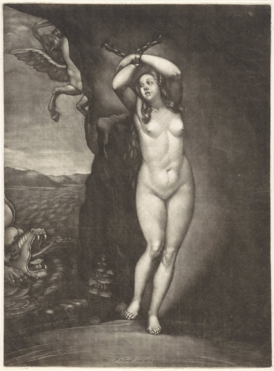 Andromeda an den Felsen gekettet von Pieter Schenk (I)