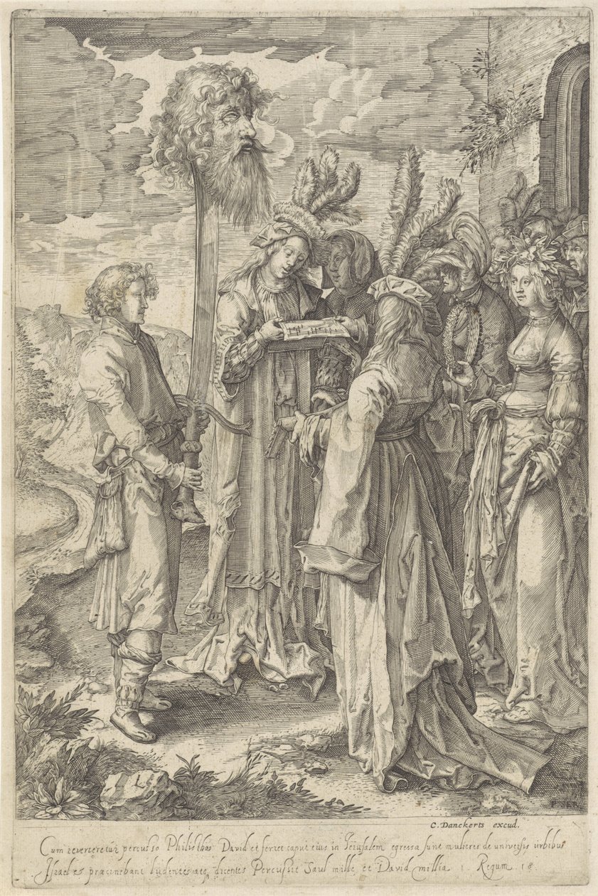 David mit dem Kopf von Goliath von Pieter Serwouters