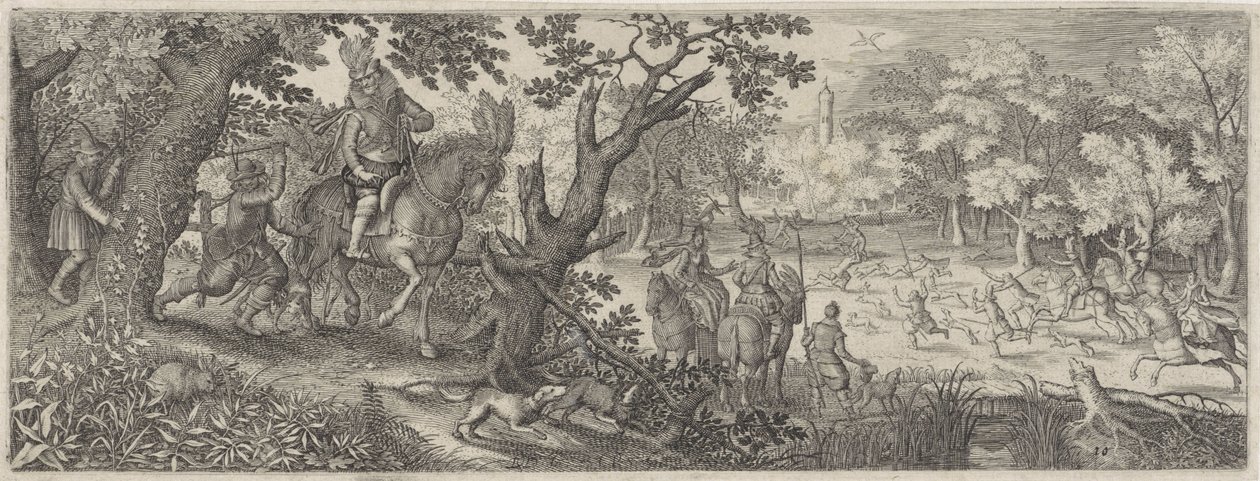 Kaninchenjagd von Pieter Serwouters