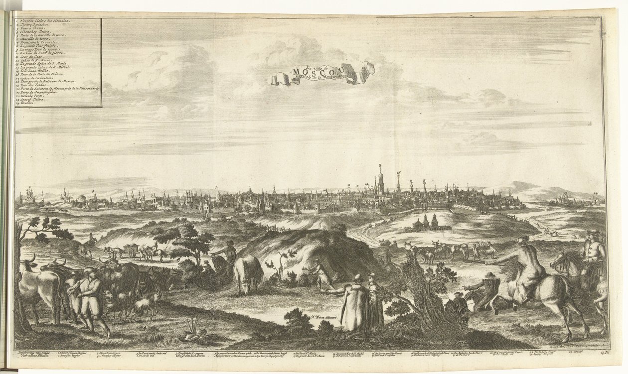 Ansicht von Moskau, 1726 von Pieter Van der Aa