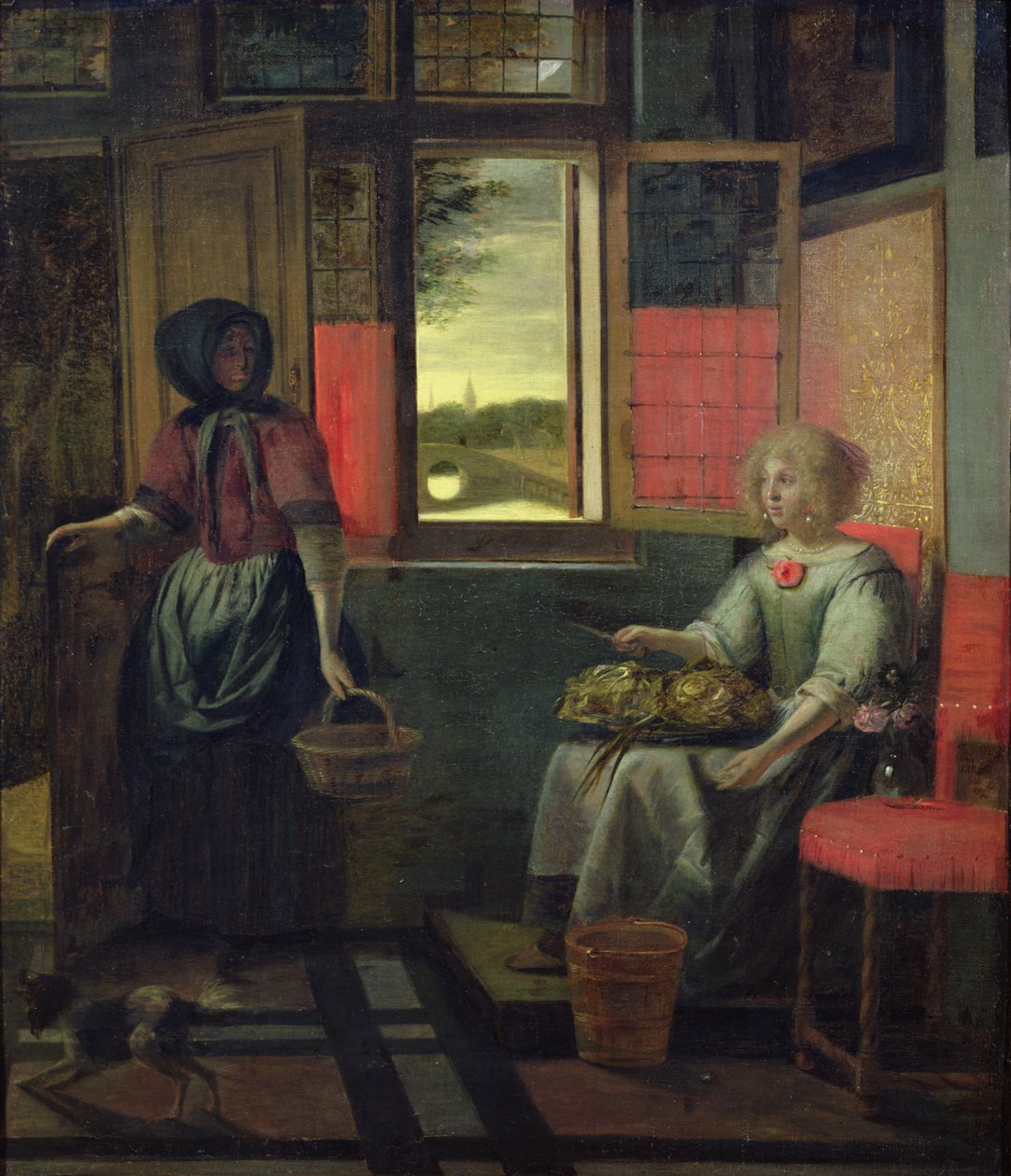 Ein niederländisches Interieur von Pieter de Hooch
