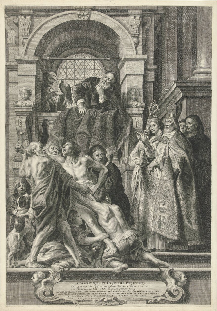 Heiliger Martin heilt einen Besessenen von Pieter de Jode (II)