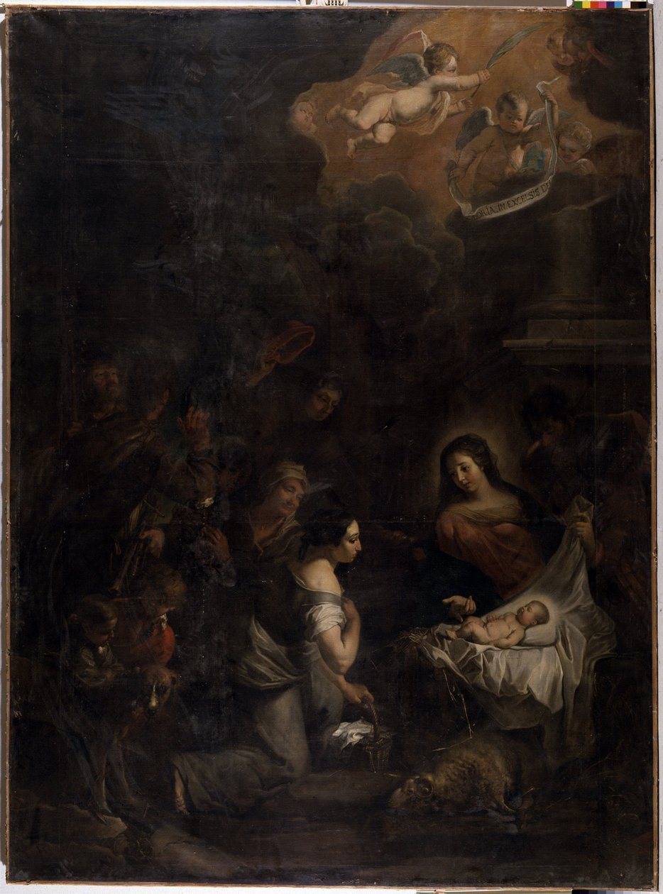 Die Anbetung der Hirten von Pieter van (after) Mol