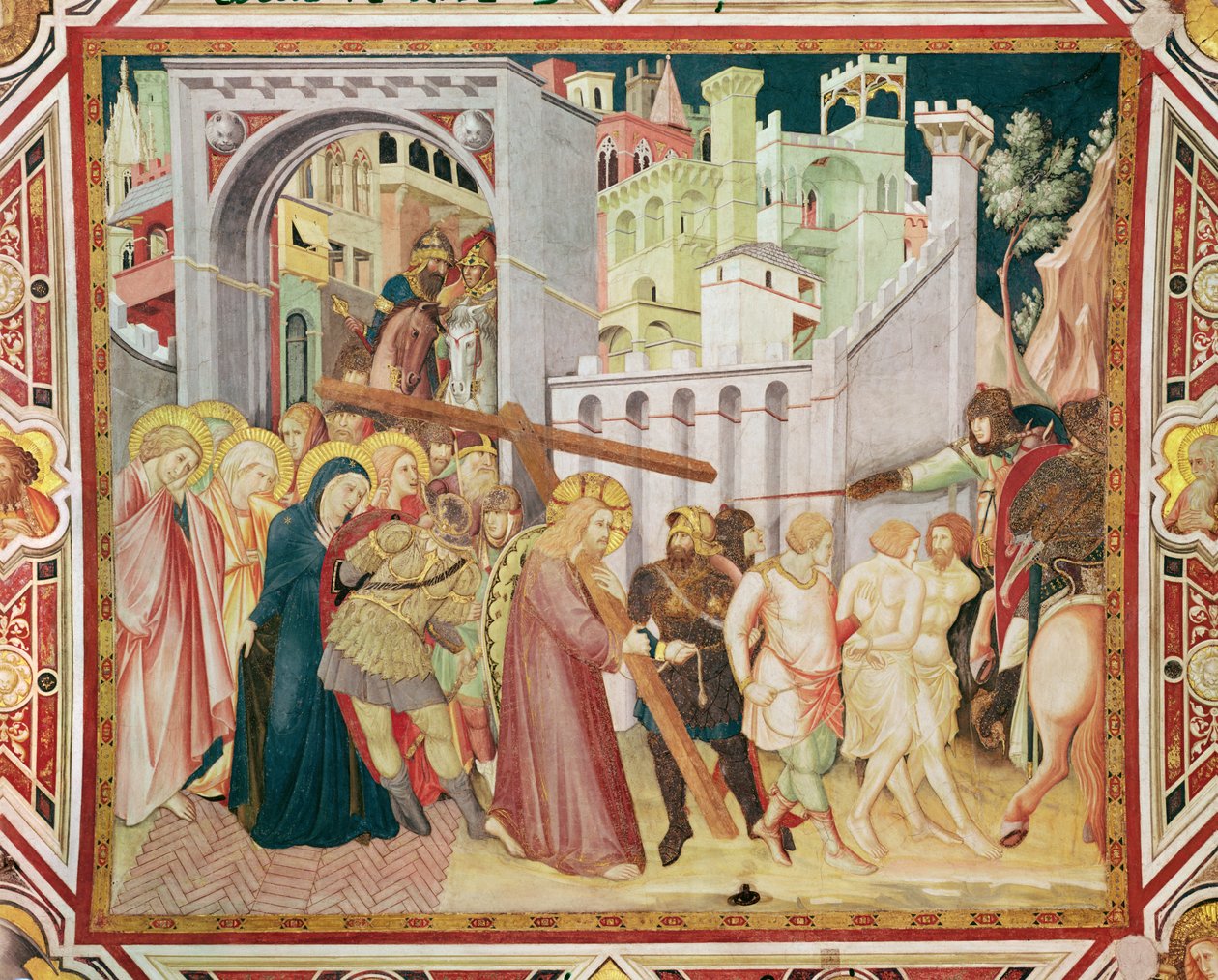 Der Aufstieg nach Golgatha, ca. 1320 von Pietro Lorenzetti