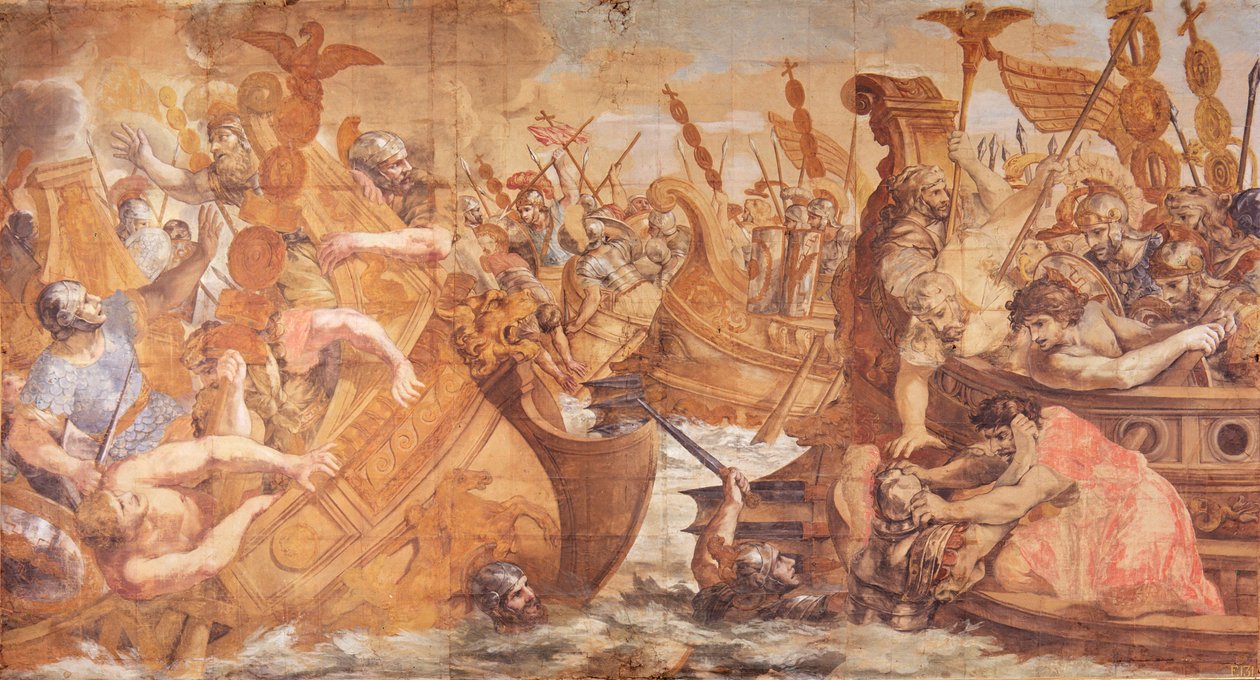 Römische Seeschlacht von Pietro da Cortona
