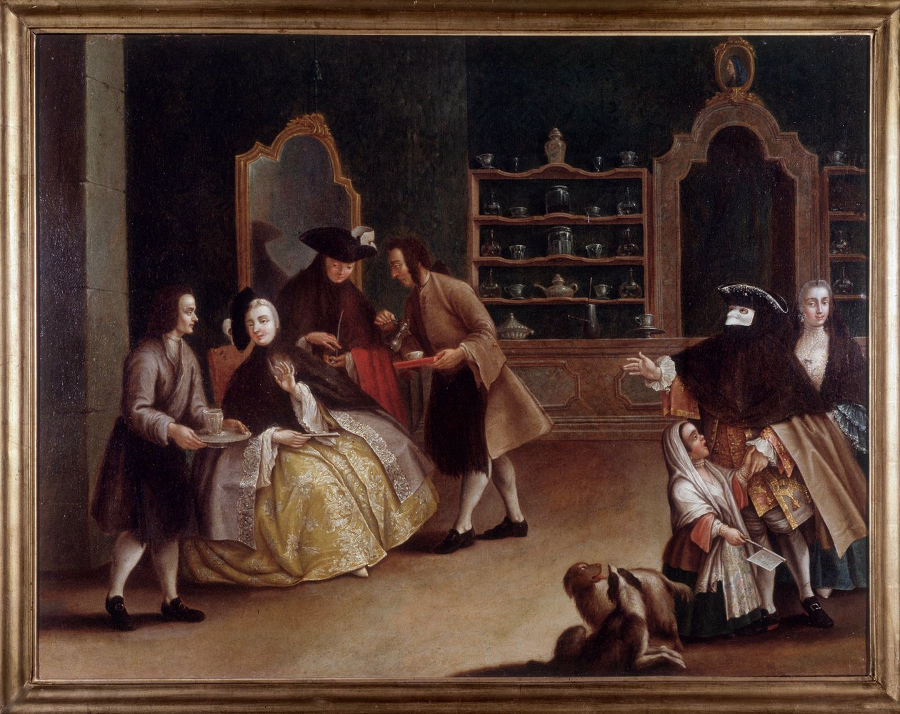 Das Kaffeehaus (Gemälde) von Pietro (after) Longhi