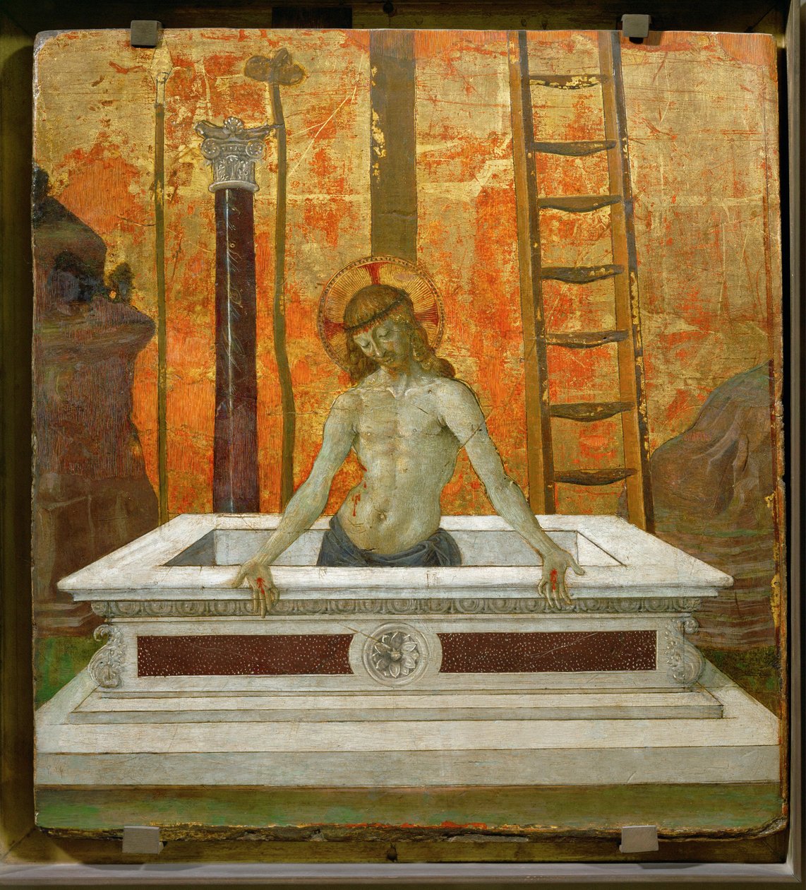 Christus erhebt sich aus dem Grab von Pietro (studio of) Perugino