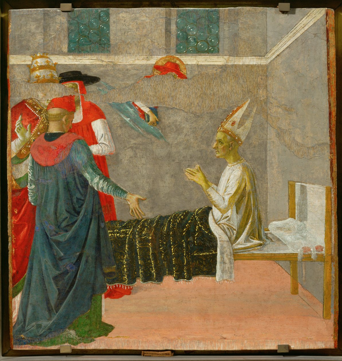 Der heilige Hieronymus erweckt Kardinal Andrea zum Leben von Pietro (studio of) Perugino