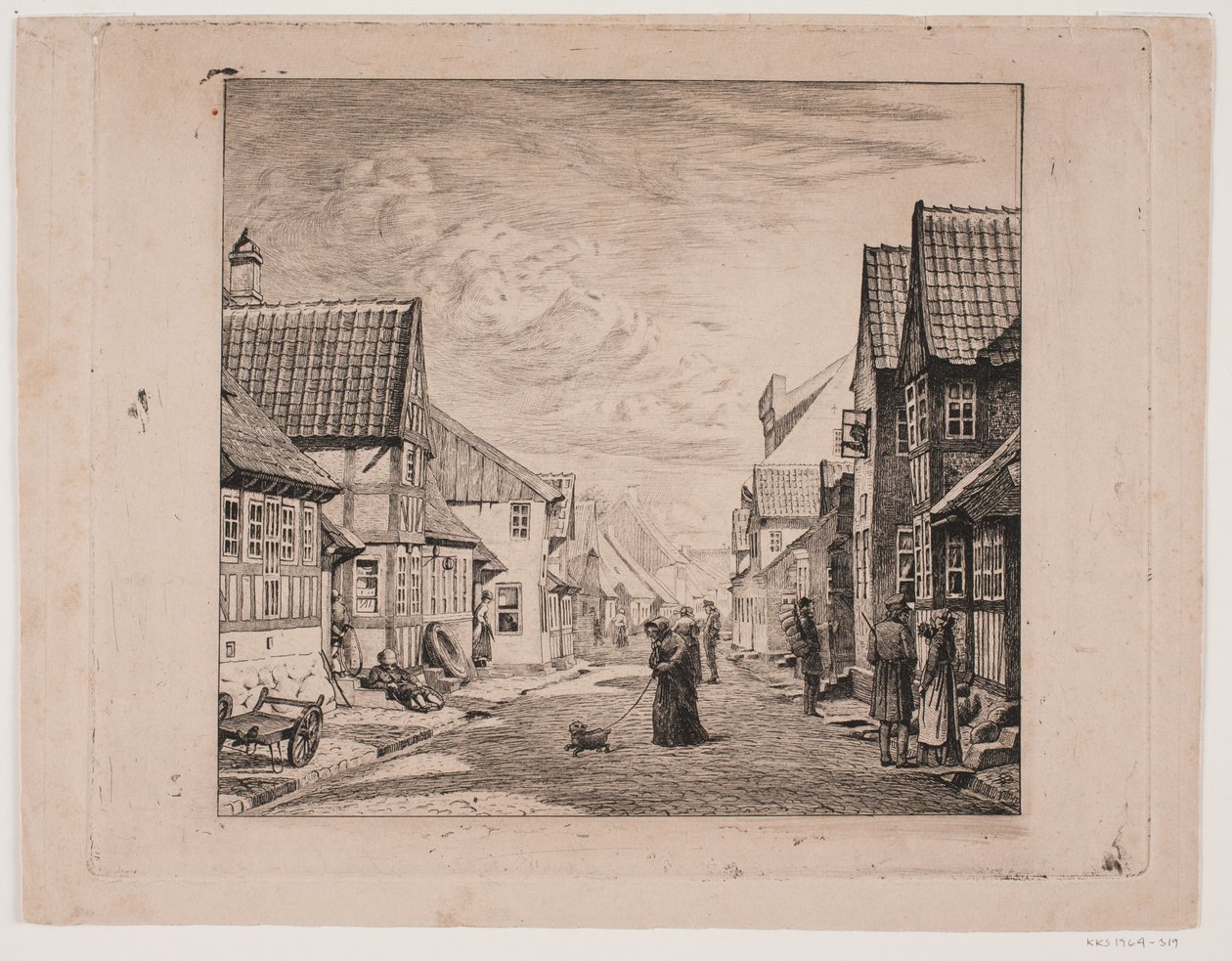 Eine Kleinstadtstraße von Pietro Købke Krohn