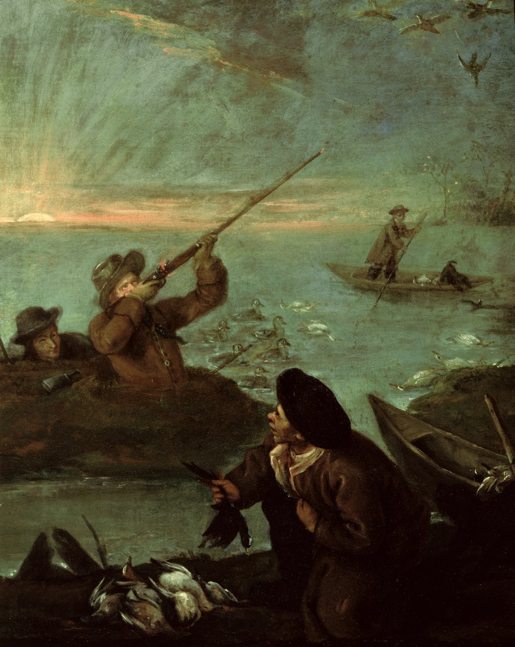 Jäger schießen auf Enten von Pietro Longhi