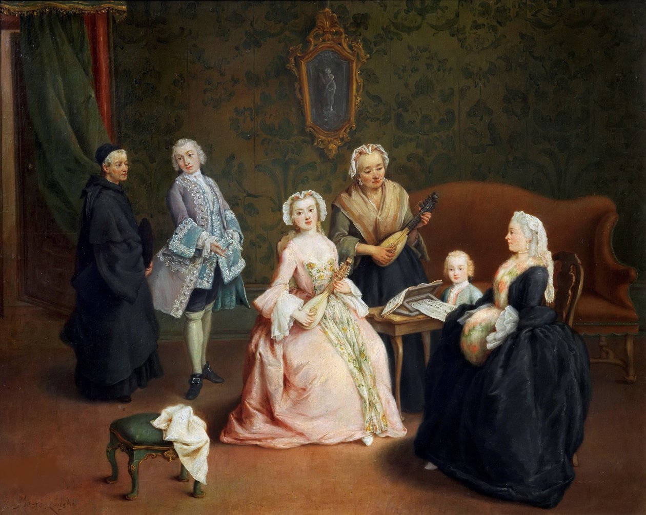 Das Familienkonzert Concerto familiare, 1750-1752 von Pietro Longhi