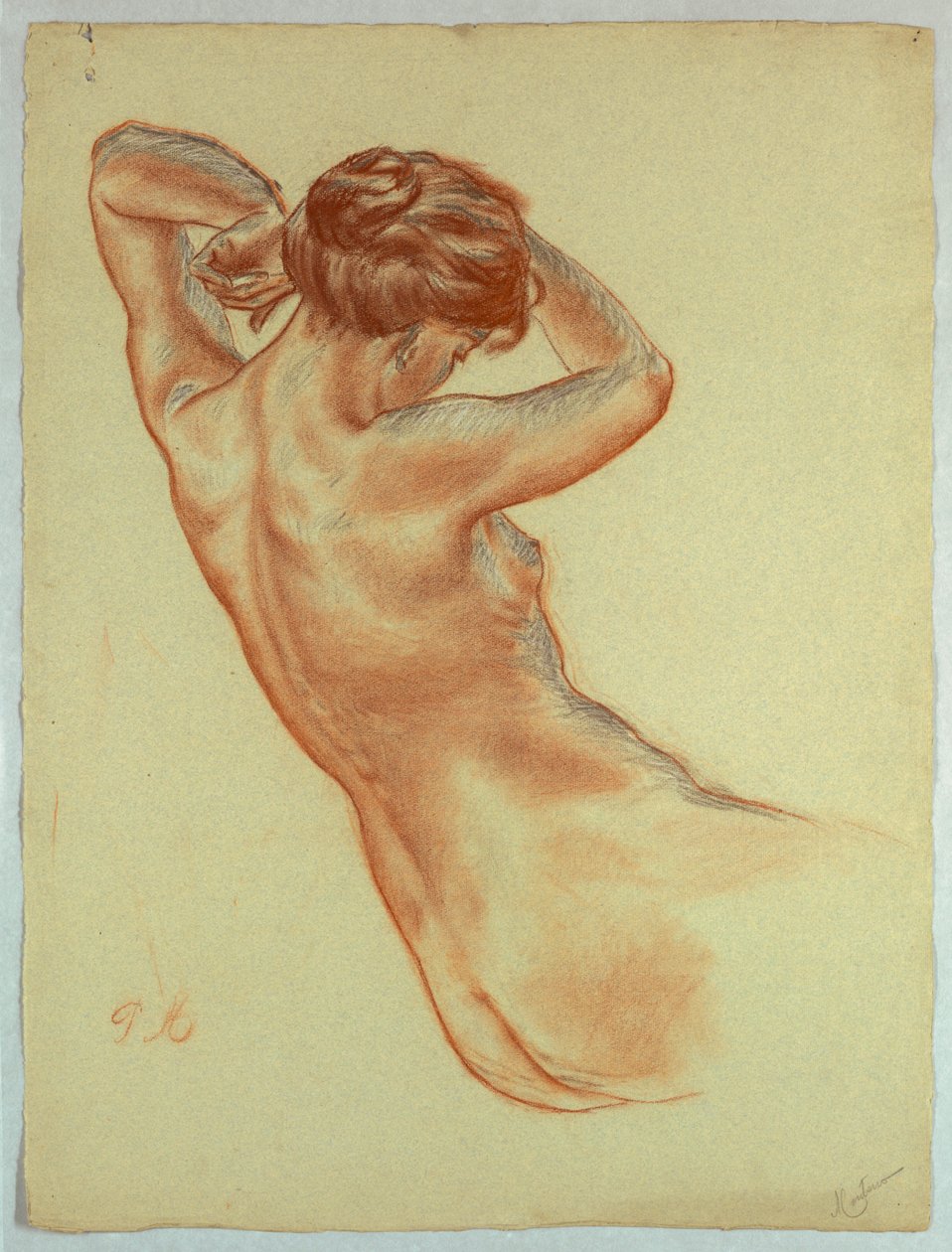 Halbfigur einer sitzenden nackten Frau von Pietro Montana