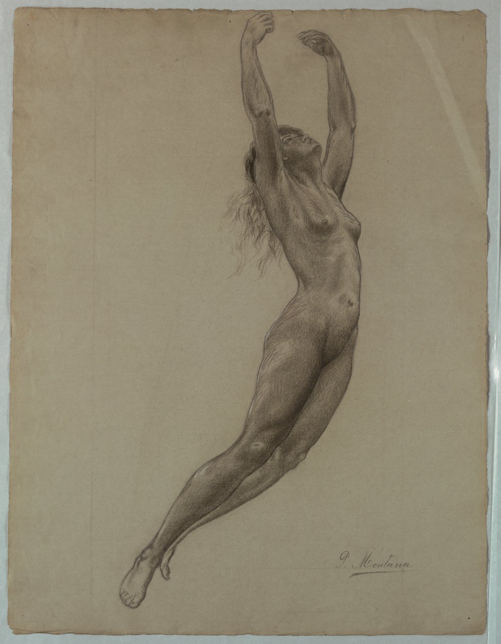 Nackte Frau springend von Pietro Montana