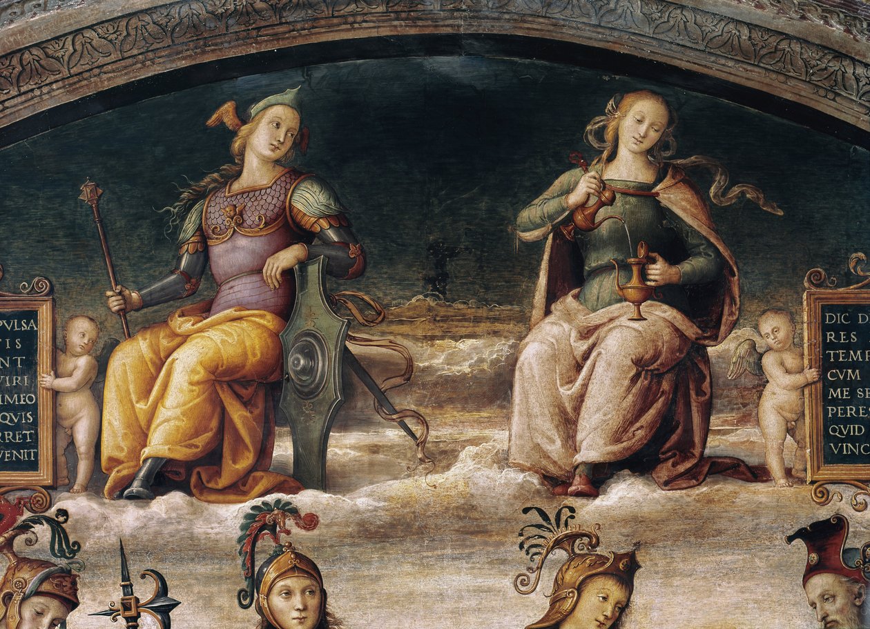 Stärke und Mäßigung (Detail) von Pietro Perugino