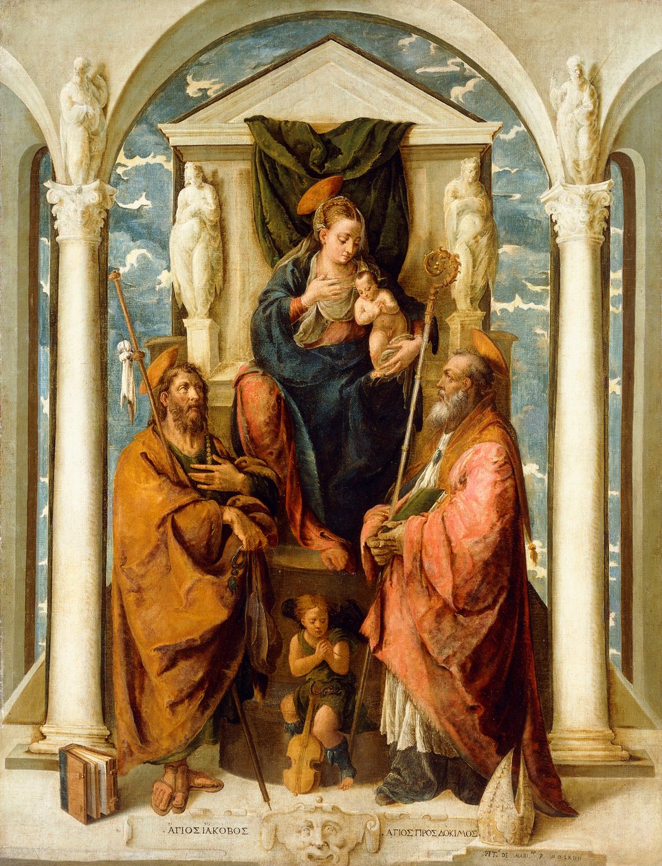 Die Madonna und das Kind auf dem Thron von Pietro de Marascalchi