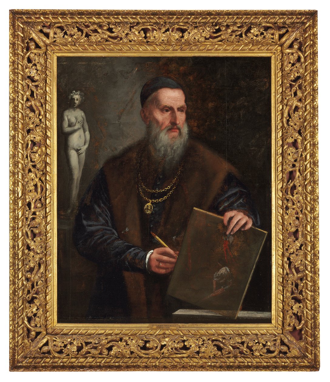 Imaginäres Selbstporträt von Tizian von Pietro della Vecchia