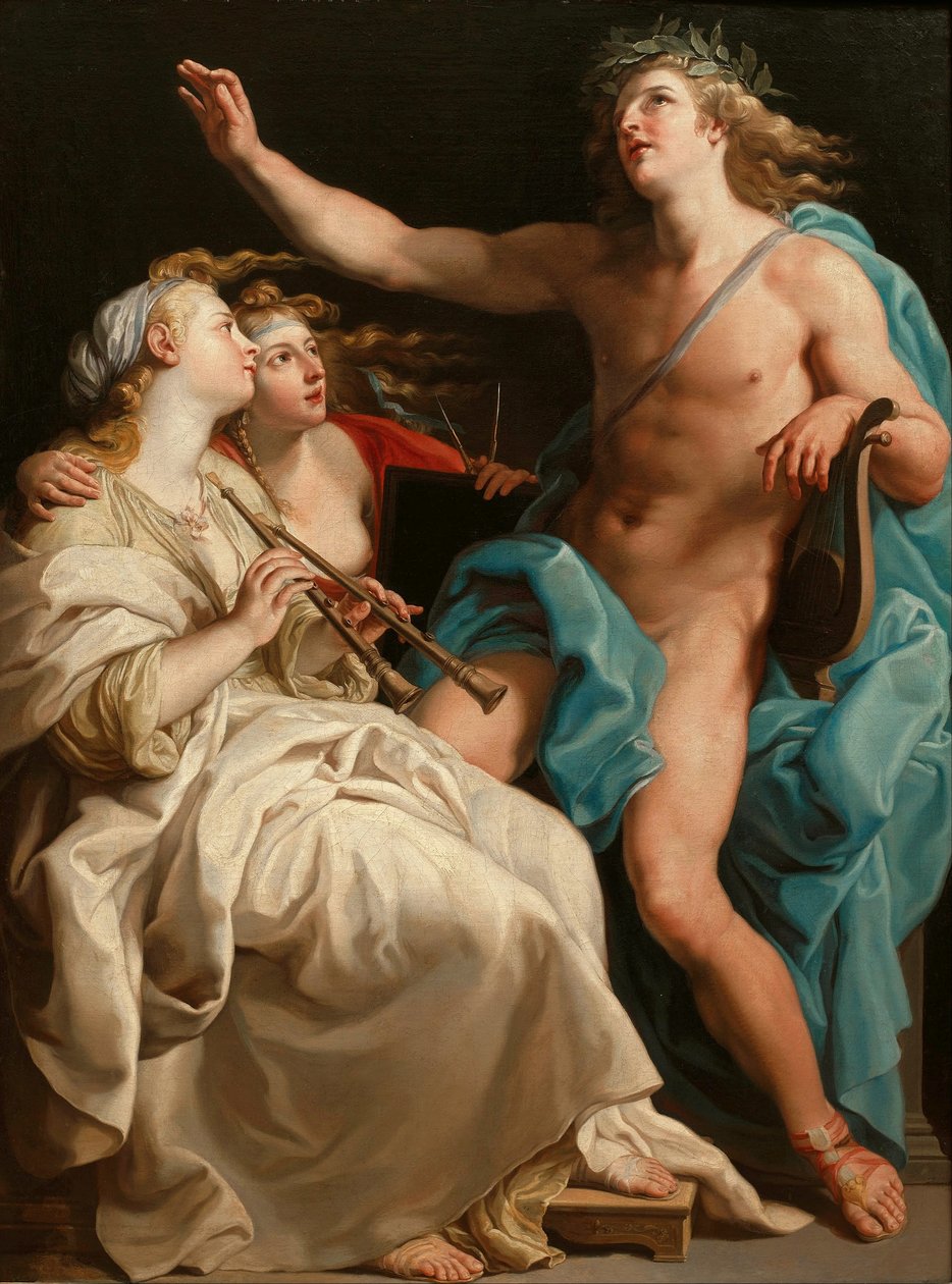 Apollo und zwei Musen von Pompeo Girolamo Batoni