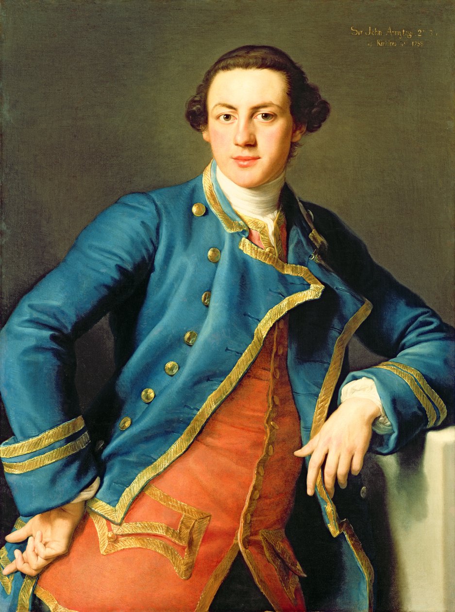 Porträt von Sir John Armytage (1732-58), 2. Baronet von Kirklees, 1758 von Pompeo Girolamo Batoni