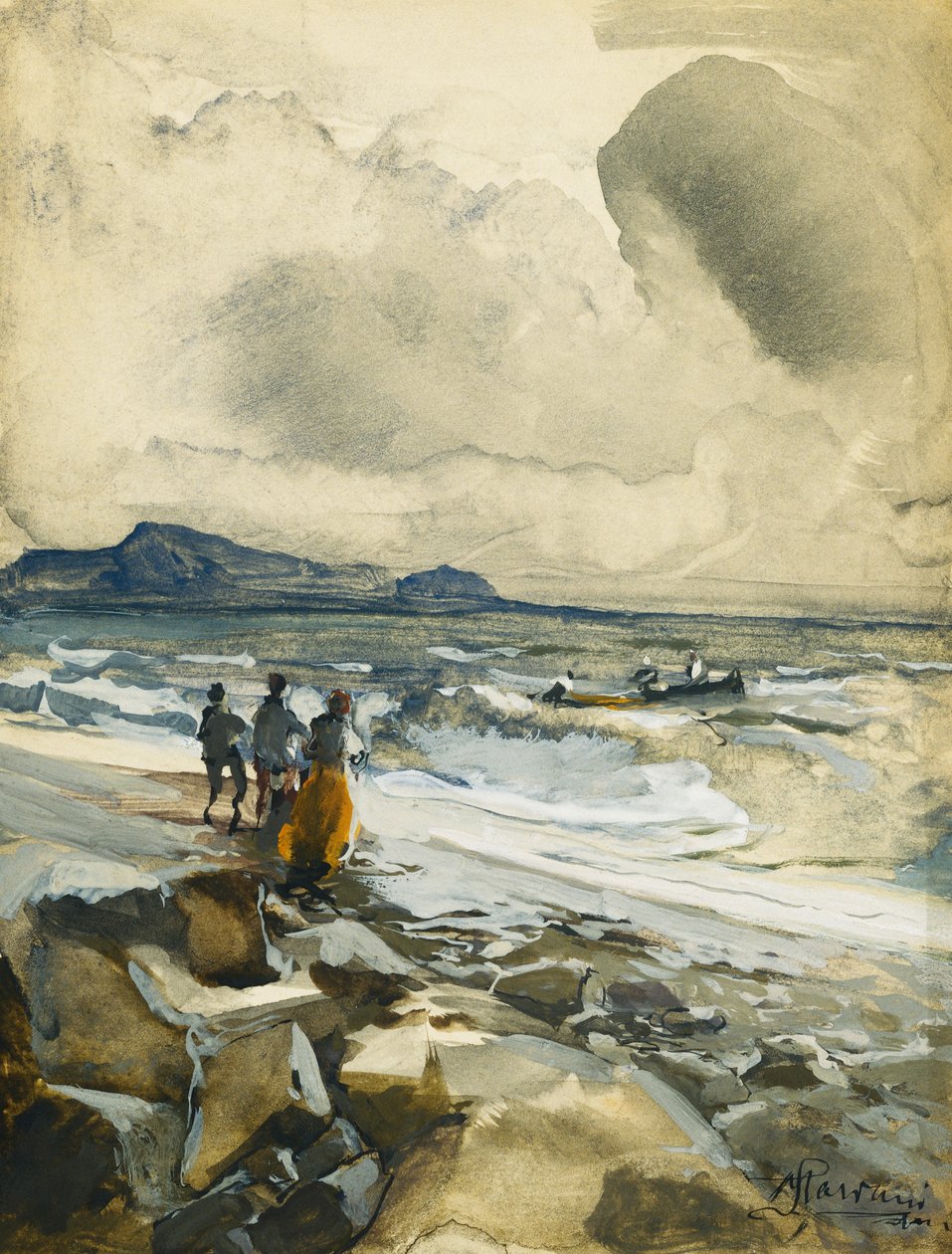 Am Strand von Pompeo Mariani