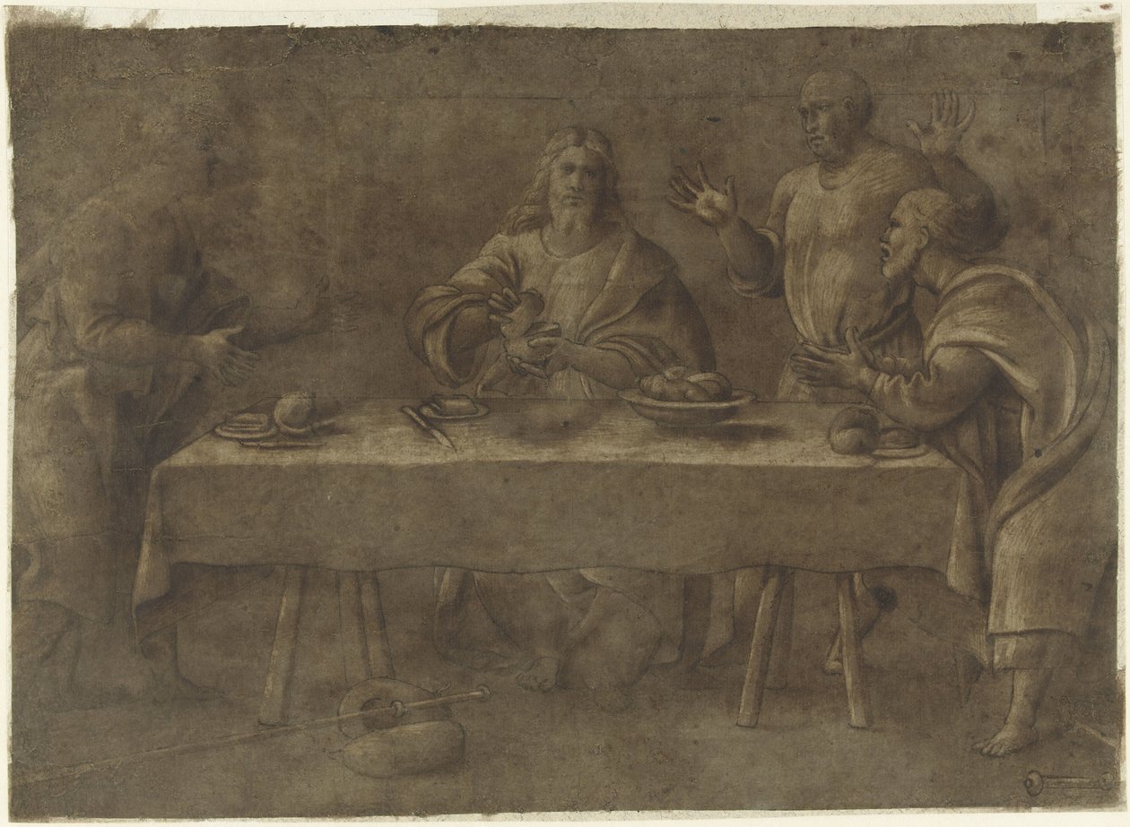 Mahlzeit in Emmaus von Pomponio Amalteo (attributed to)