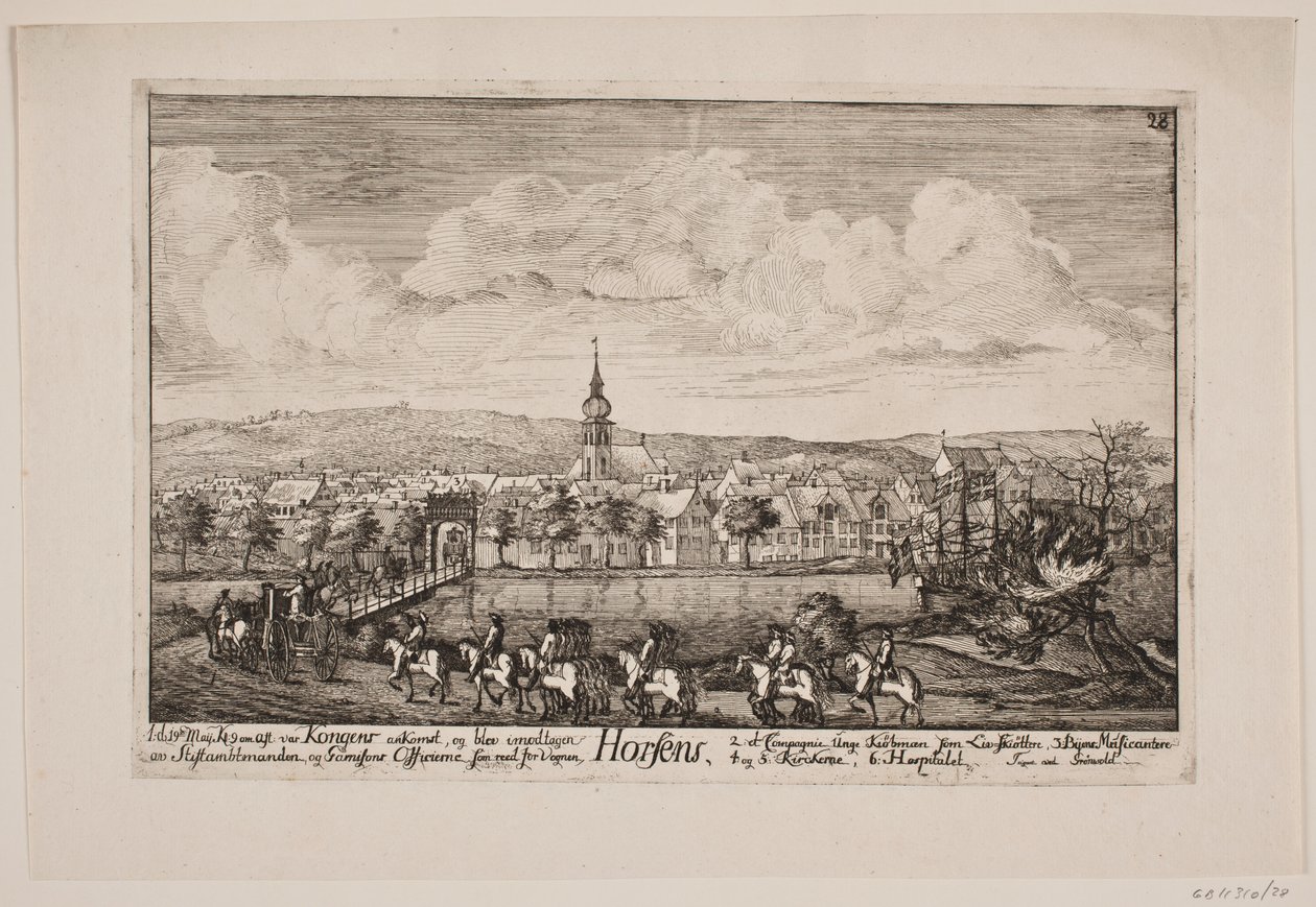 Einzug von Frederik V. in Horsens von Poul Isac Grønvold