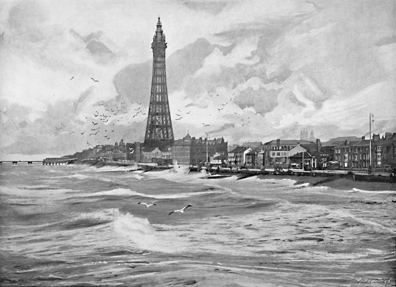 Blackpool, mit seinem Eiffelturm, ca. 1896 von Poulton and Co