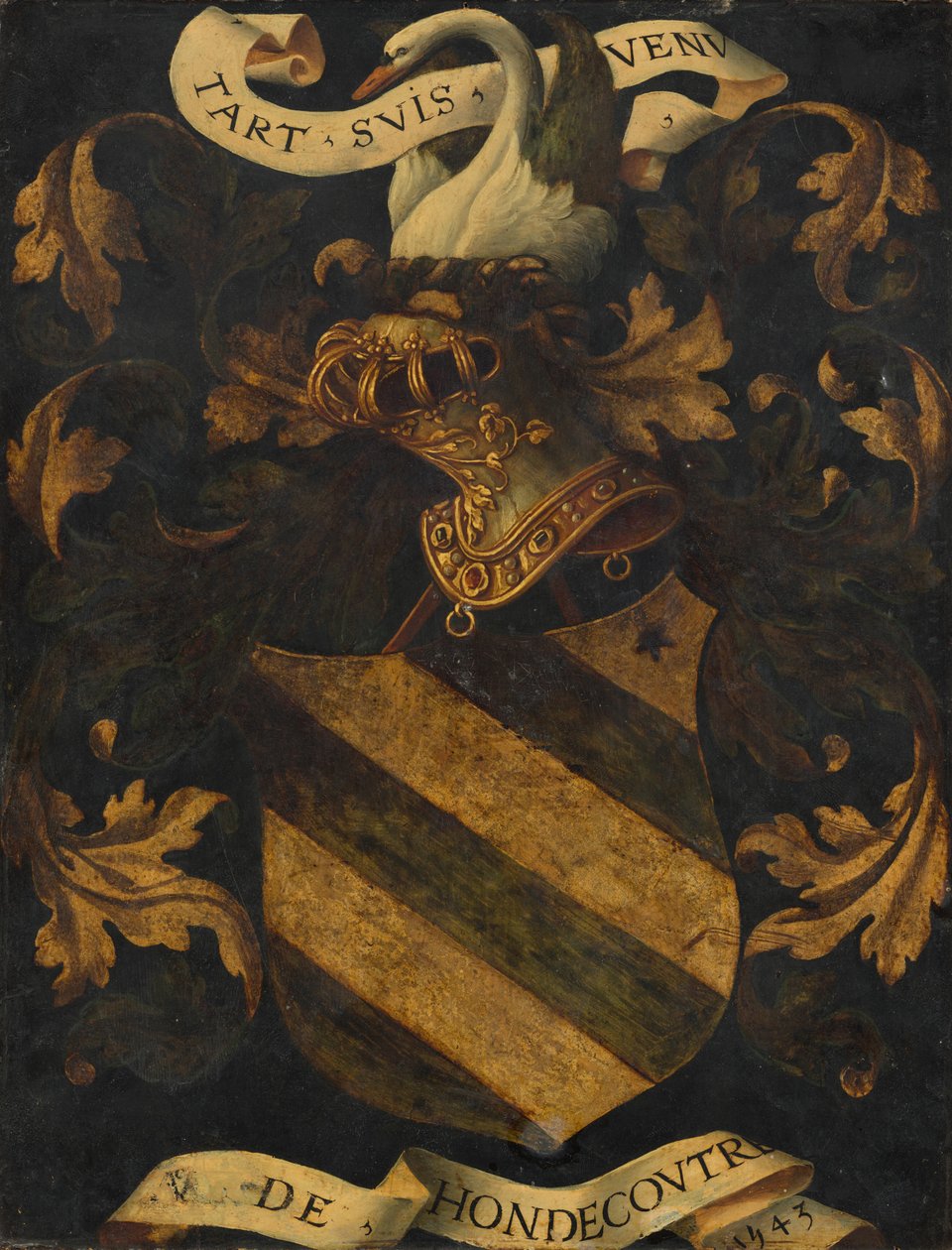 Wappen mit Helmzier [Rückseite] von Probably Antwerp 16th Century