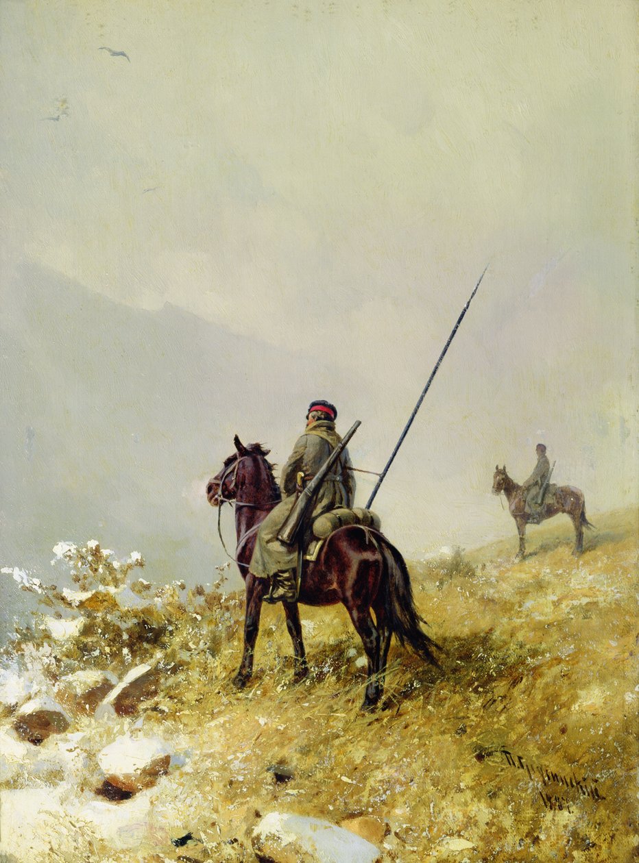 Die Patrouille, 1887 von Pyotr Nikolayevich Grusinsky