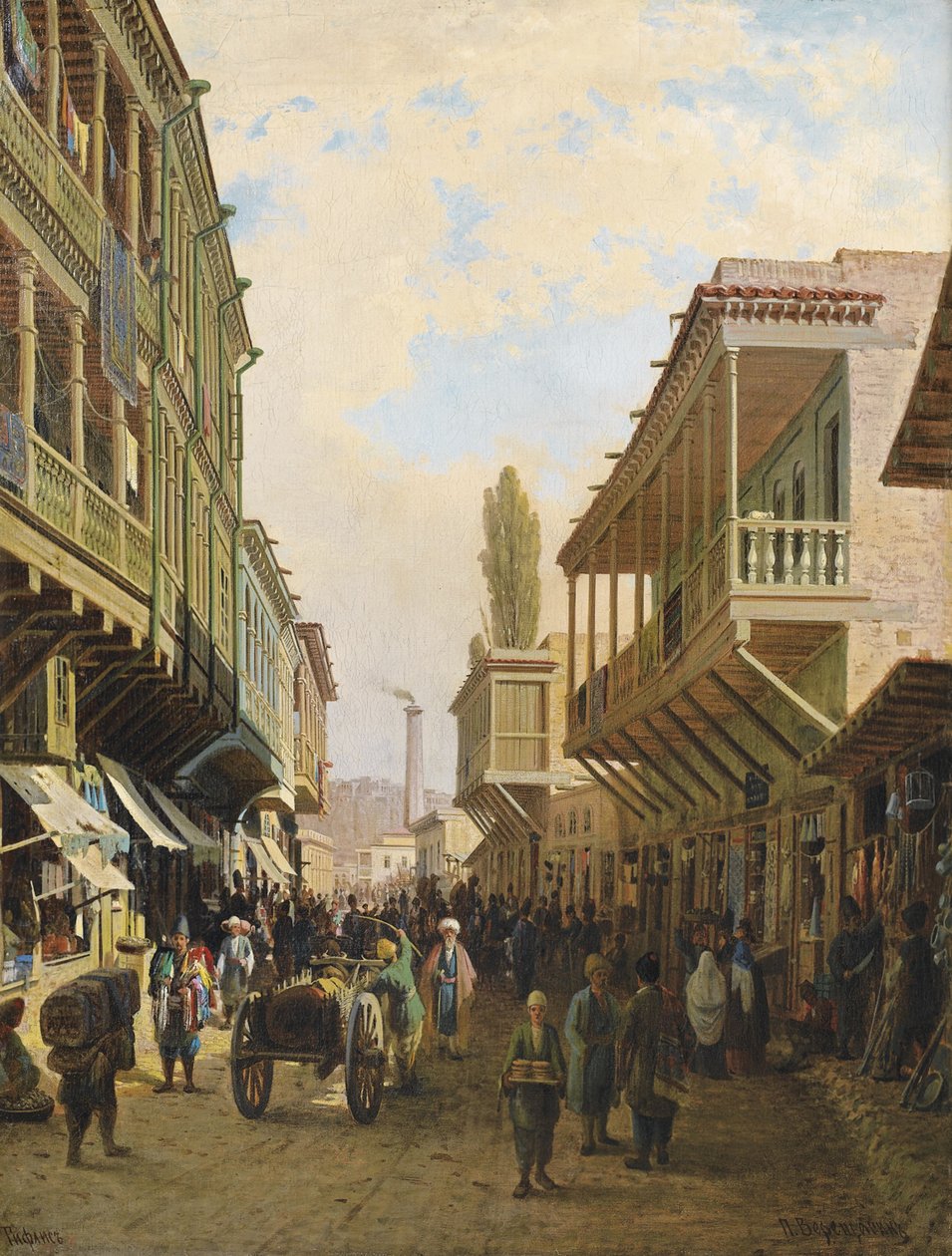 Eine Straße in Tiflis von Pjotr ​​​​Petrowitsch Wereschtschagin