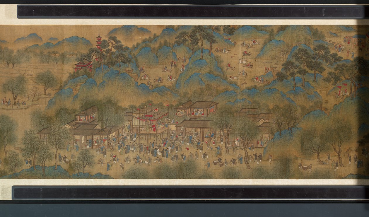 Frühlingsfest am Fluss von Qing Dynasty Chinese School
