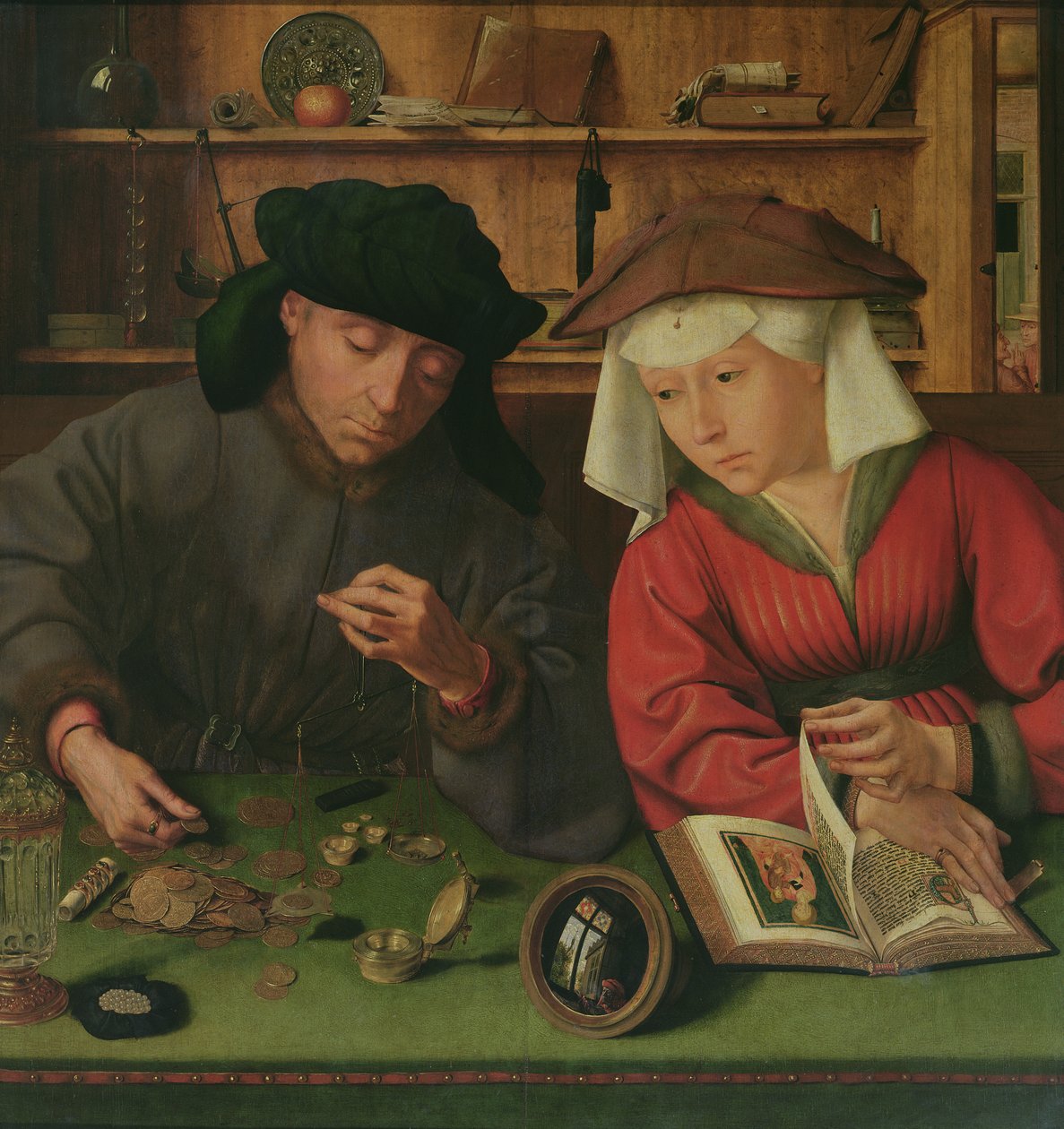 Der Geldverleiher und seine Frau, 1514 von Quentin Massys or Metsys